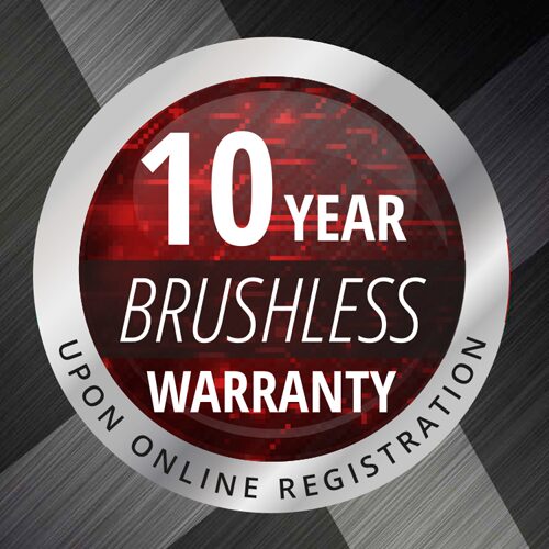 10 Year brushless warranty